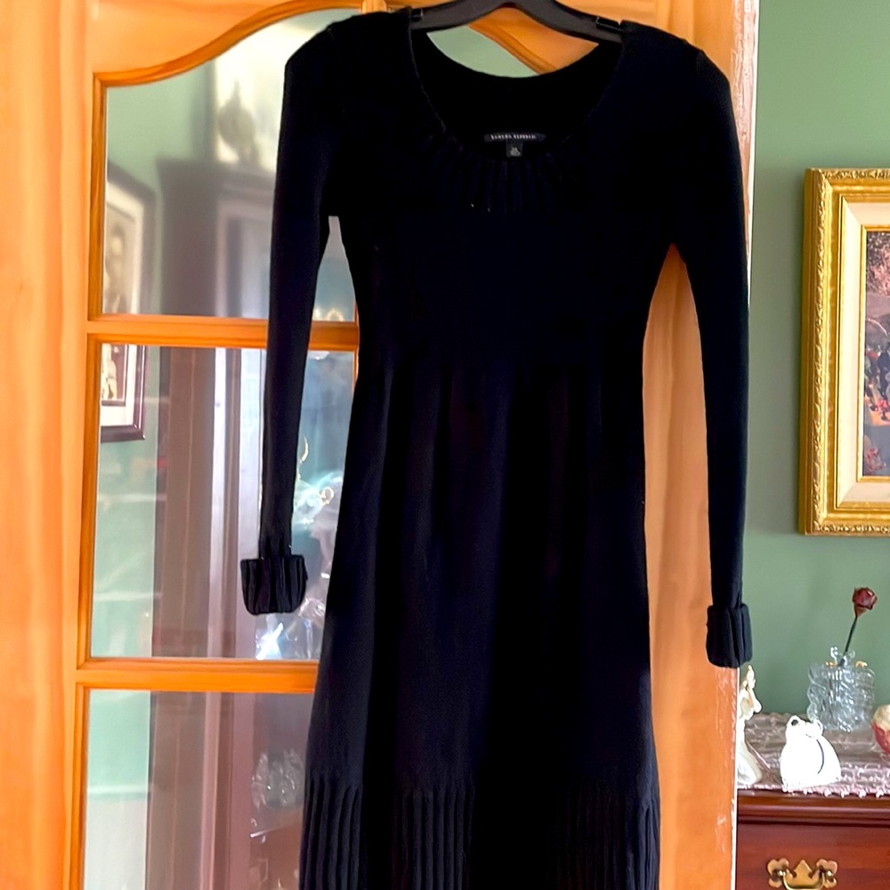 Banana republic black Marino wool sweater dress